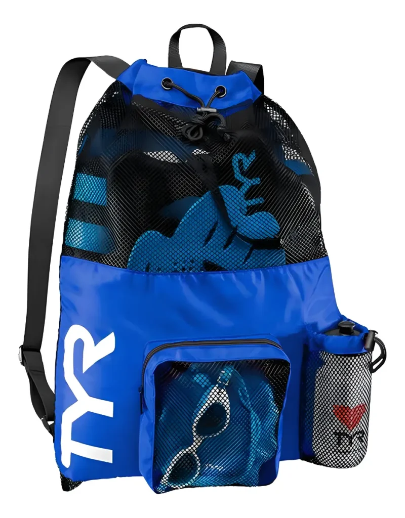 Mochila Natação Big Mesh Mummy 40 Litros Backpack Tyr Cor Azul Royal